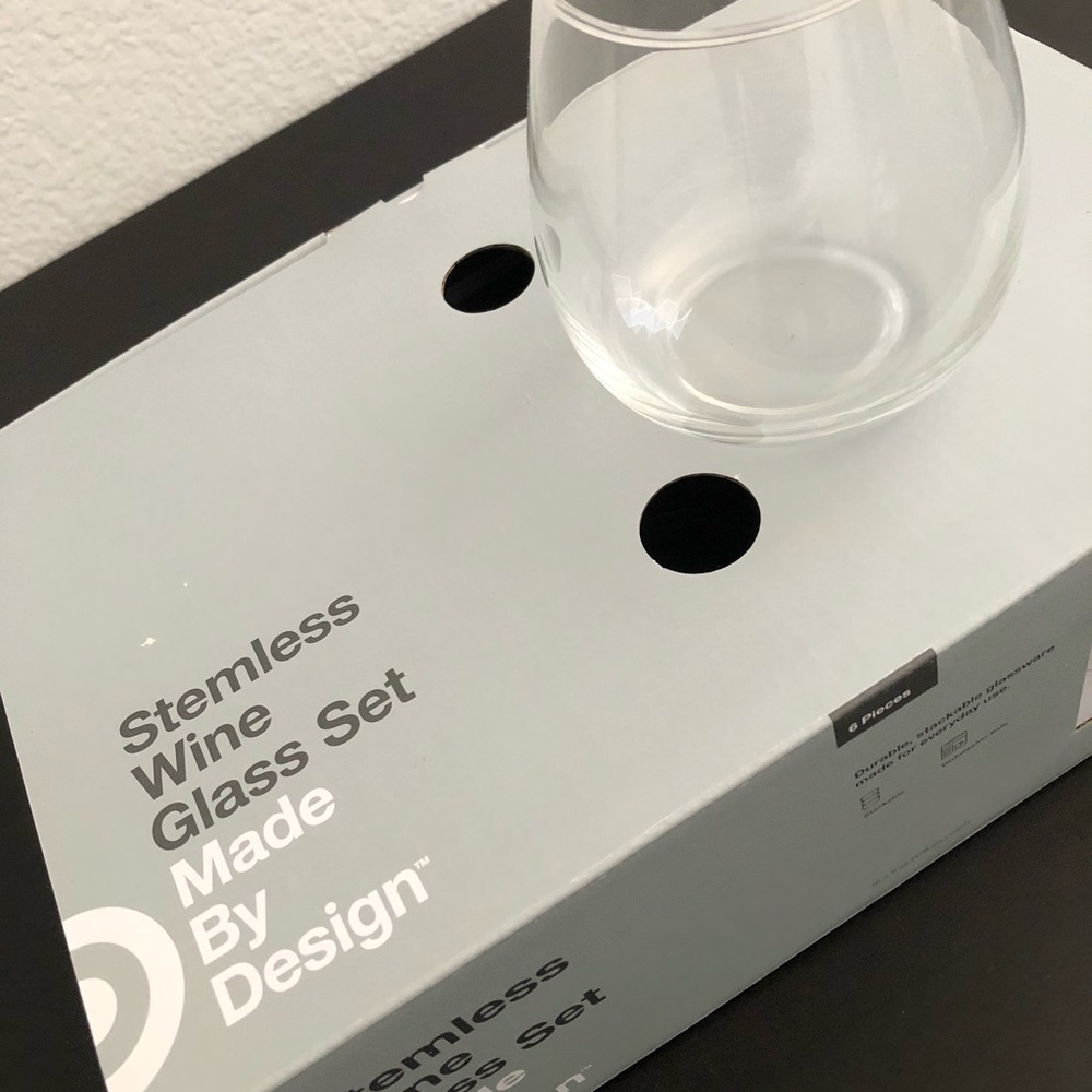 Stemless Wine Glass Set of 6